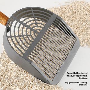 Pala grande de acero inoxidable para arena para gatos Tofu profundo, pala para comida para gatos, suministros de limpieza para mascotas para eliminación de excrementos de gatos - Product Image 4