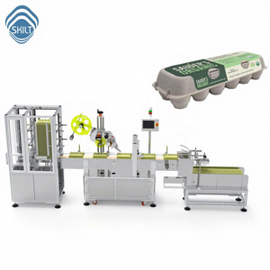 Machine d'étiquetage automatique à grande vitesse SKILT pour boîtes à œufs, avec moteur et boîte de vitesses, pour l'étiquetage des emballages en papier, des plateaux à œufs et des cartons - Product Image 1