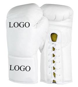 Gants de boxe en cuir synthétique Performance sur mesure étanches style crochet et boucle d'entraînement - Product Image 2