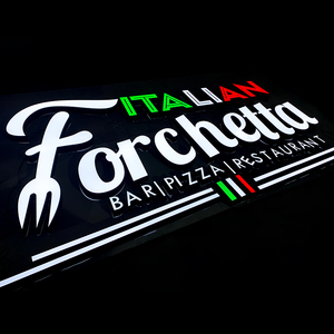 Enseigne en acier inoxydable avec lettres pour éclairage de visage, enseigne commerciale 3d personnalisée, panneau de nom de restaurant, panneau LED personnalisé pour les entreprises - Product Image 4