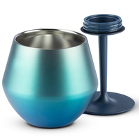 cadeau de fête 414ml gobelet amovible Double paroi 304 acier inoxydable isolé sous vide mariage Champagne rouge vin verre tasse