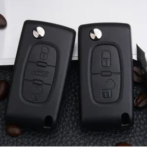 Auto Car Key Care Equipments Key Cover Replacement Folding flip Key Shell Case For Peugeot 106 107 206 207 307 406