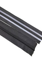 Fermeture éclair en nylon n°5 imperméable IPX6 avec bande réfléchissante et curseur à verrouillage automatique pour sacs à dos, tentes et équipements de camping en plein air