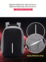 Sac à dos professionnel pour ordinateur portable, ergonomique, portable, résistant, avec port de charge USB