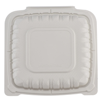 Tiya Jetable Facile À Ouvrir En Plastique Blanc Préparation De Repas Récipients À Charnière Micro-ondes Boîtes À Lunch Pour La Préparation De Repas De Stockage Des Aliments