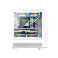 AntarcChill Micro-ATX Gaming Computer Case White with Clear Tempered Glass Fashionable Aluminum Alloy Mid Tower in Stock