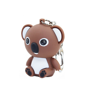 Dễ thương Koala Shaped <span class=keywords><strong>LED</strong></span> Đèn pin keychain mini nhựa Koala xe Túi Mặt dây chuyền <span class=keywords><strong>Keyring</strong></span> với hiệu ứng âm thanh - Product Image 4