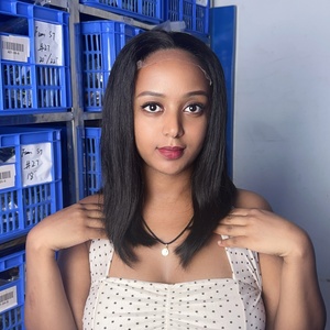 Wholesale Glueless Brazilian Virgin Raw <b>Human</b> Hair Straight 5x5 HD Bob Lace Closure <b>Wig</b> - Product Image 4