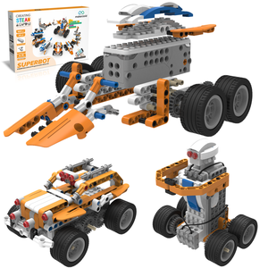 Makerzoid-Robot inteligente de codificación STEAM Control remoto 26 en 1, <span class=keywords><strong>Super</strong></span> <span class=keywords><strong>Bot</strong></span>, juguetes de bloques de construcción, Material plástico para niños - Product Image 1