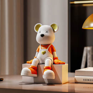 Adorno de Escritorio de Oso Violento, Artesanía de Resina Suave Pintada a Mano para Decoración del Hogar y Exteriores - Product Image 2