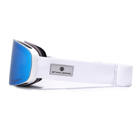Masque de ski anti-buée avec support pour petit logo personnalisé, ventilation en mousse et fixation magnétique