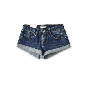 Shorts de mezclilla elásticos rasgados de talla grande para <span class=keywords><strong>mujer</strong></span>, transpirables, estilo vintage, con estampado de moda para verano, para chicas y damas de talla grande. - Product Image 6