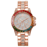 Montre Hip Hop Diamant Homme, Bracelet Maille Cubaine, Montre Décontractée Femme, Montres en Cristal, Bijoux Rapper pour Homme YuSa1480