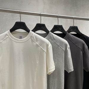 Camiseta Esportiva de Verão Lulu Nova com Toque Fresco, Estilo Patchwork, Gola Redonda, Manga Curta, Roupas de Fitness, Secagem Rápida para Homens - Product Image 2