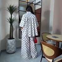 Nouvelle Collection Automne 2026 – Ensemble Deux Pièces Décontracté Ample à Pois en Polyester pour Femme, Style Européen et Américain, Idéal pour l'Export