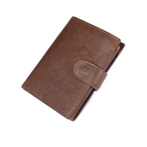 Custom Vintage Luxury <b>Purse</b> <b>Small</b> Rfid Mens Slim Card Holder Billfold Wallet Genuine Leather Bag Wallets for Men - Product Image 2