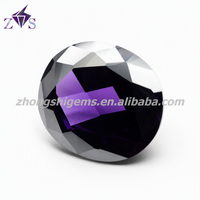 Perles en vrac de couleur améthyste de forme ovale, marque ZHONGSHIGEMS, modèle ZS-C-28