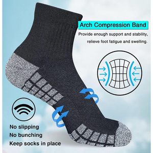 Breman Men Thick Cushioned Breathable Running <b>Knee</b> <b>Socks</b> 5 Pairs Anti Slip Seamless Sports <b>Socks</b> - Product Image 5