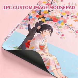 Alfombrilla de Ratón Rosa para Juegos, Antideslizante, Pequeña, de Goma, Personalizada, para Oficina - Product Image 1