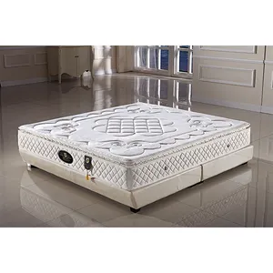 Colchón de diseño superior para cama, caja de compresión enrollable, bobina de látex Natural, primavera 100, tamaño completo, algodón amarillo, Oem