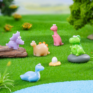 Adorables figurines de dinosaures miniatures en résine pour micro-paysages, décorations pour jardin féerique, maison de poupée, cadeau - Product Image 2