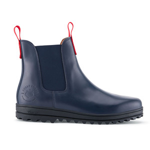 Busby stivale invernale Chelsea uomo, pelle blu Navy - Product Image 1