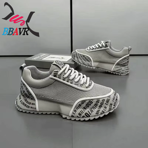 Zapatillas deportivas casuales de verano para hombre de European Station, transpirables, de malla, con letras impresas, estilo Cyber Celebrity, con cordones, de EVA - Product Image 3