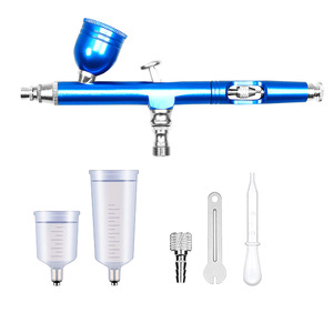 Aerógrafo de Alimentación por Gravedad de Doble Acción con Velocidad Ajustable, Pistola de Pulverización Portátil con Vaso de 10.0cc y Accesorios - Product Image 1