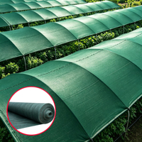 Filets d'ombrage solaires résistants aux UV en PEHD vert foncé pour l'agriculture et les serres de légumes
