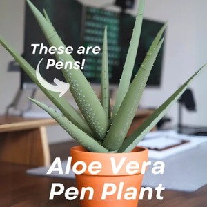 3D Printed Artificial Aloe Vera Pot <b>Pen</b> <b>Refill</b> Barbados Aloe - Product Image 2