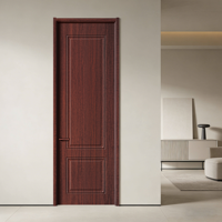 Porte intérieure en HDF 860 kg/m² avec revêtement mélaminé, design postmoderne ton bois pour chambres chaleureuses et confortables, portes de mobilier, hôpitaux