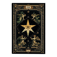 Carnet de notes personnalisé avec design de symbole mystique Journal portable à trois volets pour l'écriture créative et les cadeaux