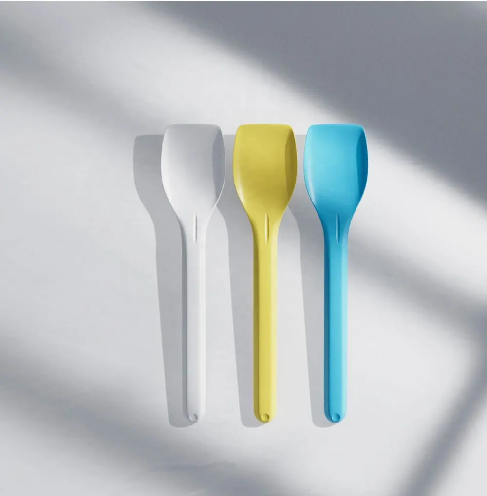 New Colored PLA Cute Mini Ice Cream Scoop Spoon Biodegradable Disposable Ice Cream Spoon for Parties