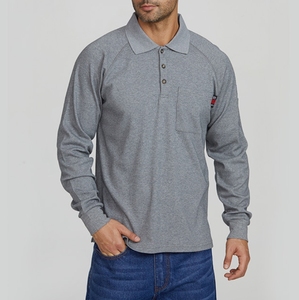Polos à manches longues personnalisés pour hommes Vêtements <span class=keywords><strong>de</strong></span> <span class=keywords><strong>travail</strong></span> Ignifuge Résistant au feu T-shirt Vêtements <span class=keywords><strong>de</strong></span> <span class=keywords><strong>travail</strong></span> <span class=keywords><strong>de</strong></span> sécurité 100% Coton Broderie Logo - Product Image 4