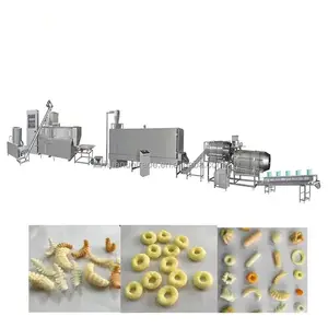 Corn tube extruder Pellet cheese ring snack food manufacturing machine