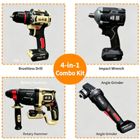 Vente directe d'usine, outils électriques multifonctions sans fil 21V, perceuse électrique, kit de perceuse, clé à chocs, ensemble d'outils FengBao 4 en 1