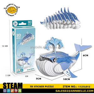 <span class=keywords><strong>Puzzle</strong></span> <span class=keywords><strong>3D</strong></span> autocollant, <span class=keywords><strong>puzzle</strong></span> <span class=keywords><strong>3D</strong></span> d'animaux marins, <span class=keywords><strong>puzzle</strong></span> d'animaux marins, baleine bleue, requin, dauphin, <span class=keywords><strong>bateau</strong></span>, homard, poisson-clown, narval - Product Image 3