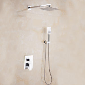 Ensemble de douche pré-installé prêt à l'emploi pour hôtel, tête de douche encastrée murale, interrupteur dissimulé en cuivre, jet de pulvérisation pour appartements - Product Image 3