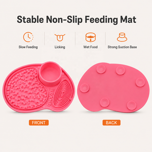 Custom Silicone Slow <b>Feeder</b> Dog Bowl with Lick Mat Non Slip Anti Choking Pet Feeding Bowl for Dogs <b>Cats</b> - Product Image 2