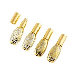 10ML Golden Gilded Glass Perfume <b>Spray</b> <b>Bottle</b>, Portable Cosmetic Refill <b>Empty</b> <b>Bottle</b> Travel Perfume Dispenser - Product Image 3