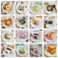 Pinch Family Squishy Taba Squishy Ore Jouet anti-stress à pincer, Squishy en forme de sandwich et de biscuit simulés