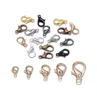 Composants de bijoux, fermoirs à ressort en métal plaqué or de 10 mm, 12 mm, 14 mm, 16 mm, 18 mm, 21 mm