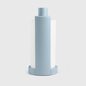 Porte-rouleau auto-adhésif carré moderne en plastique polypropylène bleu pour salle de bain fabriqué en Italie - Product Image 3