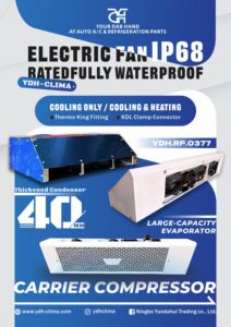 YDH.RF.0376 Unité de réfrigération pour camion 12V/24V, refroidissement et chauffage, 6400W pour le transport de denrées alimentaires froides de 32 à 42 m³ - Product Image 4