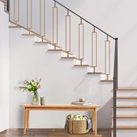 Combo home Natural Bamboo Essbank, gewebte Enterway Bank, Bettbank mit Rattan Design Abgerundete Edge_Natural Farbe
