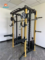 Station de musculation tout-en-un multifonctionnelle : Rack Smith, Rack à Squat, Half Rack réglable, Crossover de câbles, Triceps, Chest Fly