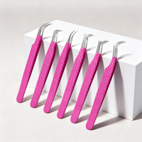 Pince à épiler pour extensions de cils de haute précision, personnalisable, en forme de L, pour l'application de cils volumineux