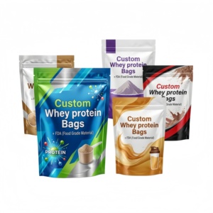 Fitness Supplement Packaging Bag Cocoa <b>Protein</b> Powder Stand Up Pouch Custom Logo Resealable Ziplock BPA-Free Factory Direct - Product Image 1