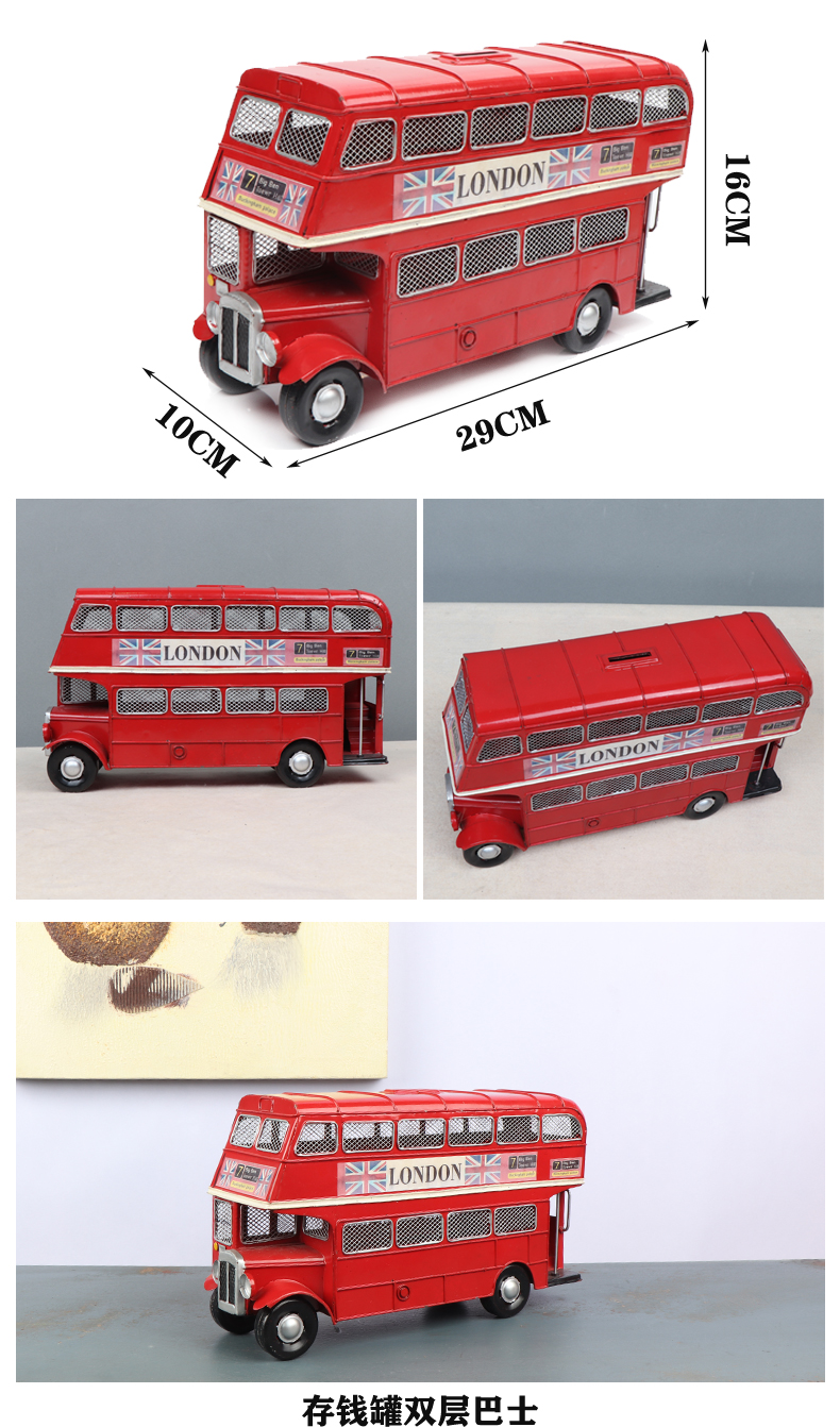 Double Decker Bus Craft - Old Fashioned London Bus Model