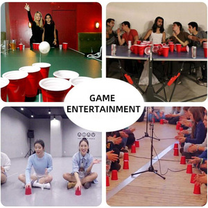 <span class=keywords><strong>Jeu</strong></span> à boire <span class=keywords><strong>jeu</strong></span> de bière <span class=keywords><strong>pong</strong></span> set Beer <span class=keywords><strong>Pong</strong></span> Party Cups Tasse rouge et bleue 16 OZ balle de tennis de table pour jeux de bière bienvenue Custom - Product Image 2